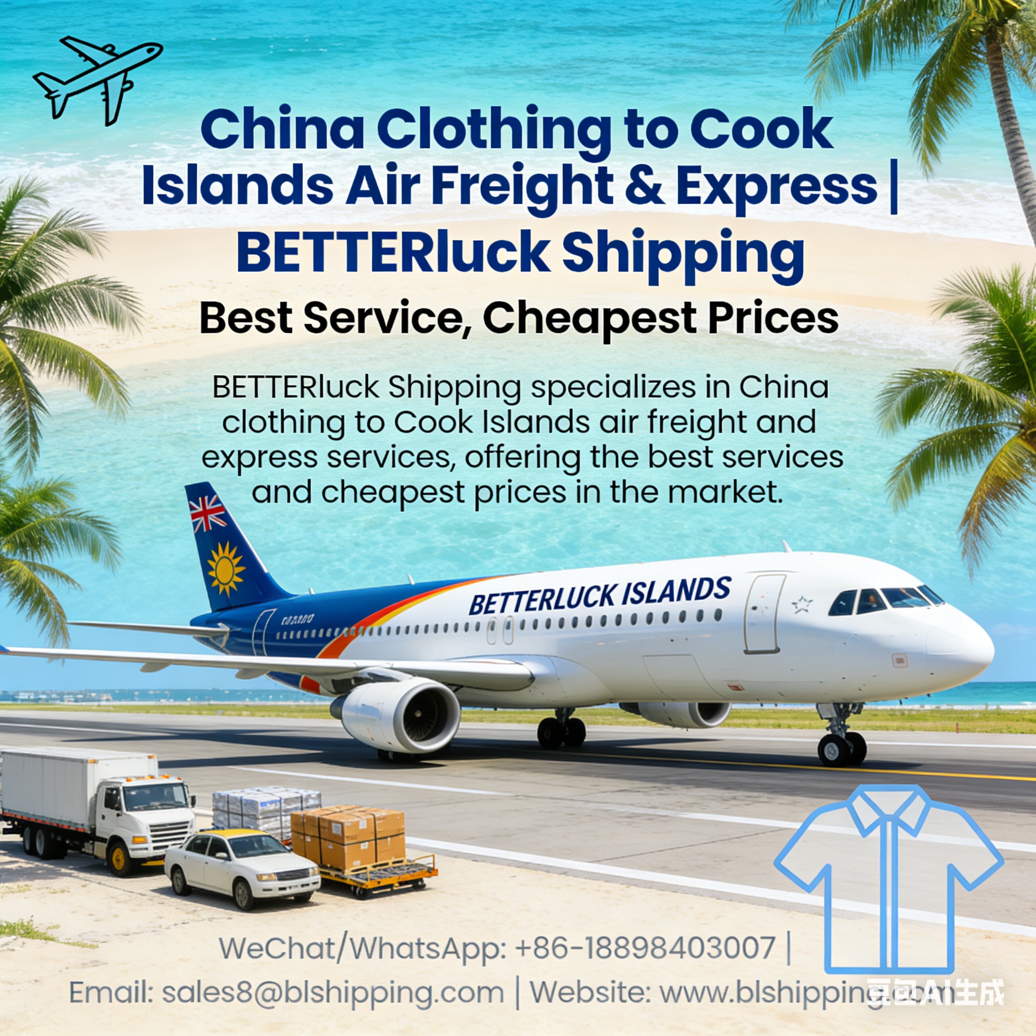China Clothing to Cook Islands Air Freight Express agent