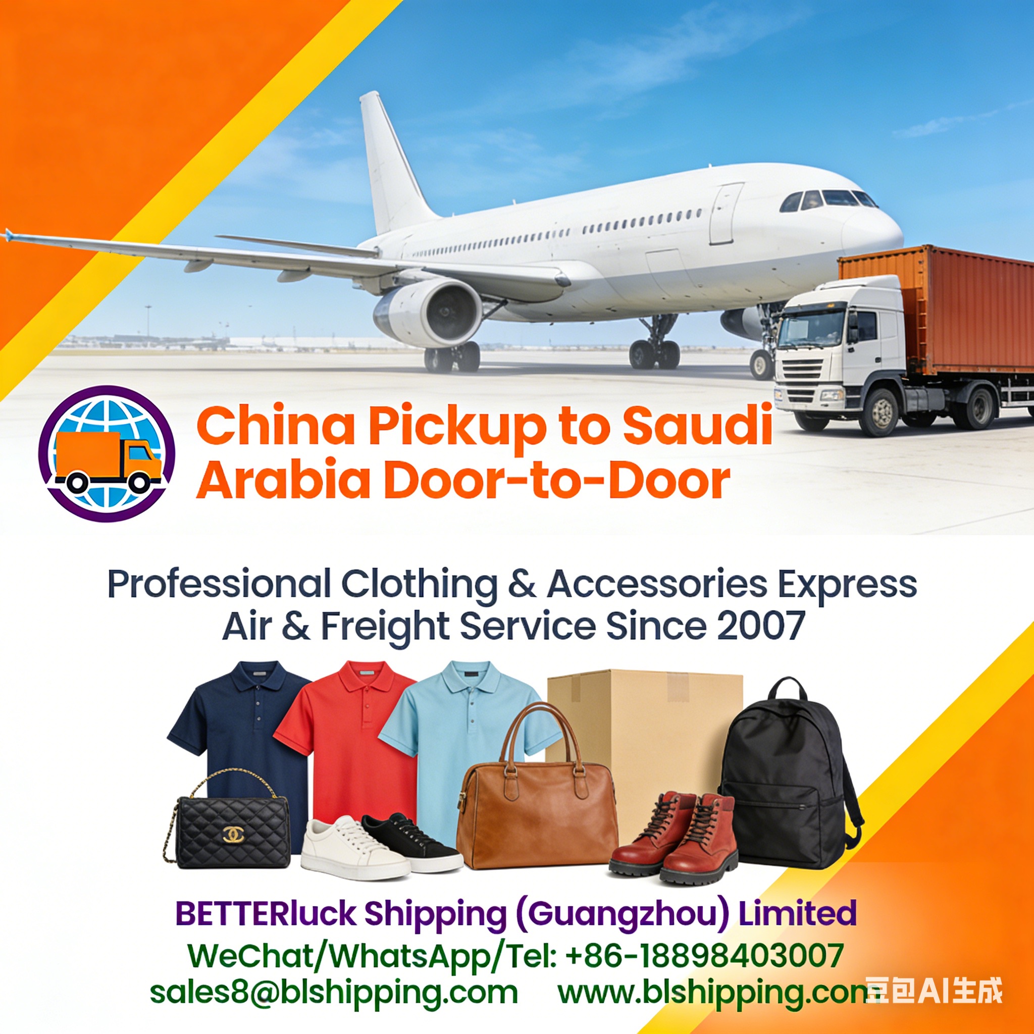 China Door-to-Door Saudi Arabia Clothing Express Air Freight