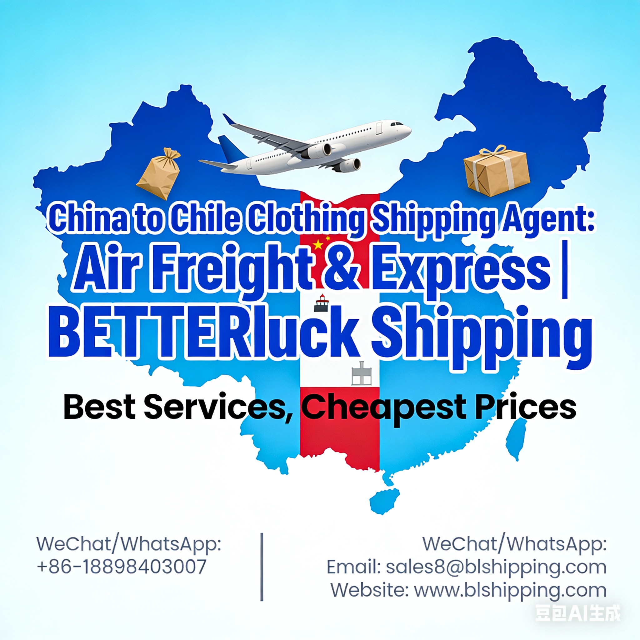 China to Chile Clothing Shipping Agent Air Freight Express