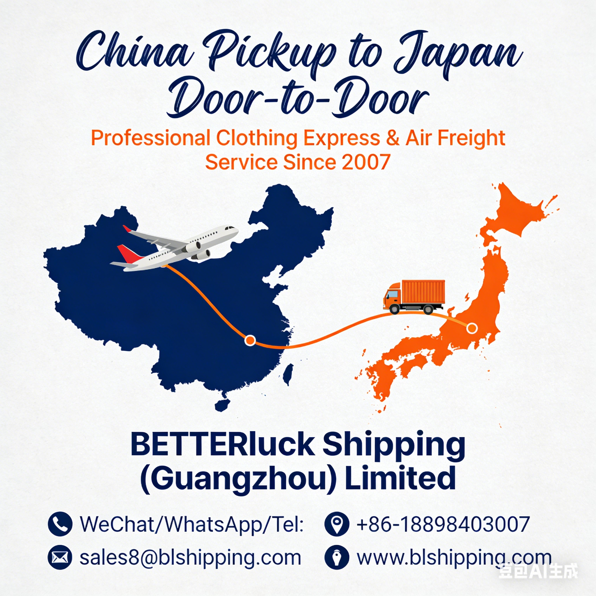 China to Japan Door-to-Door Clothing Express Air Freight
