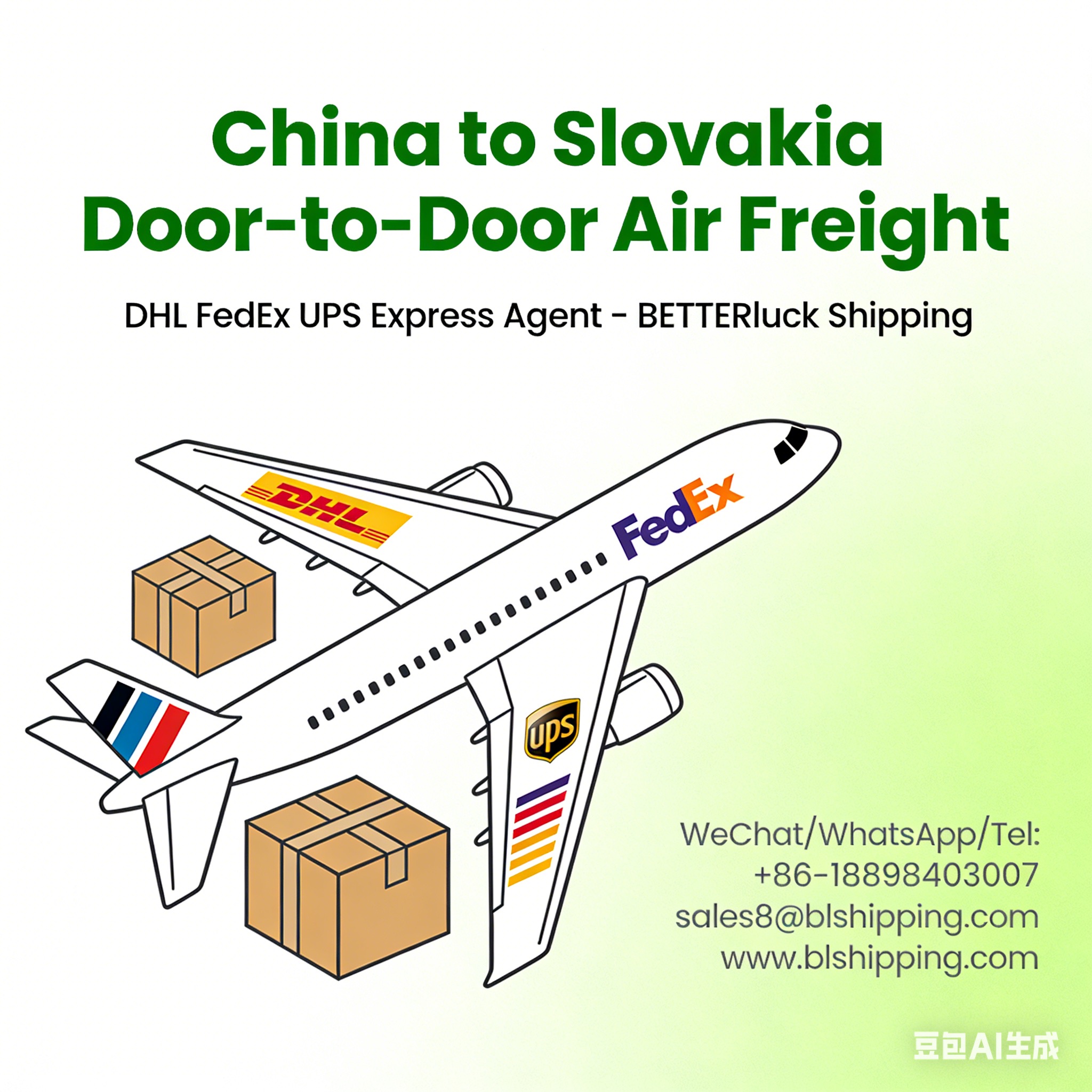 China to Slovakia Door-to-Door Air Freight Express Agent