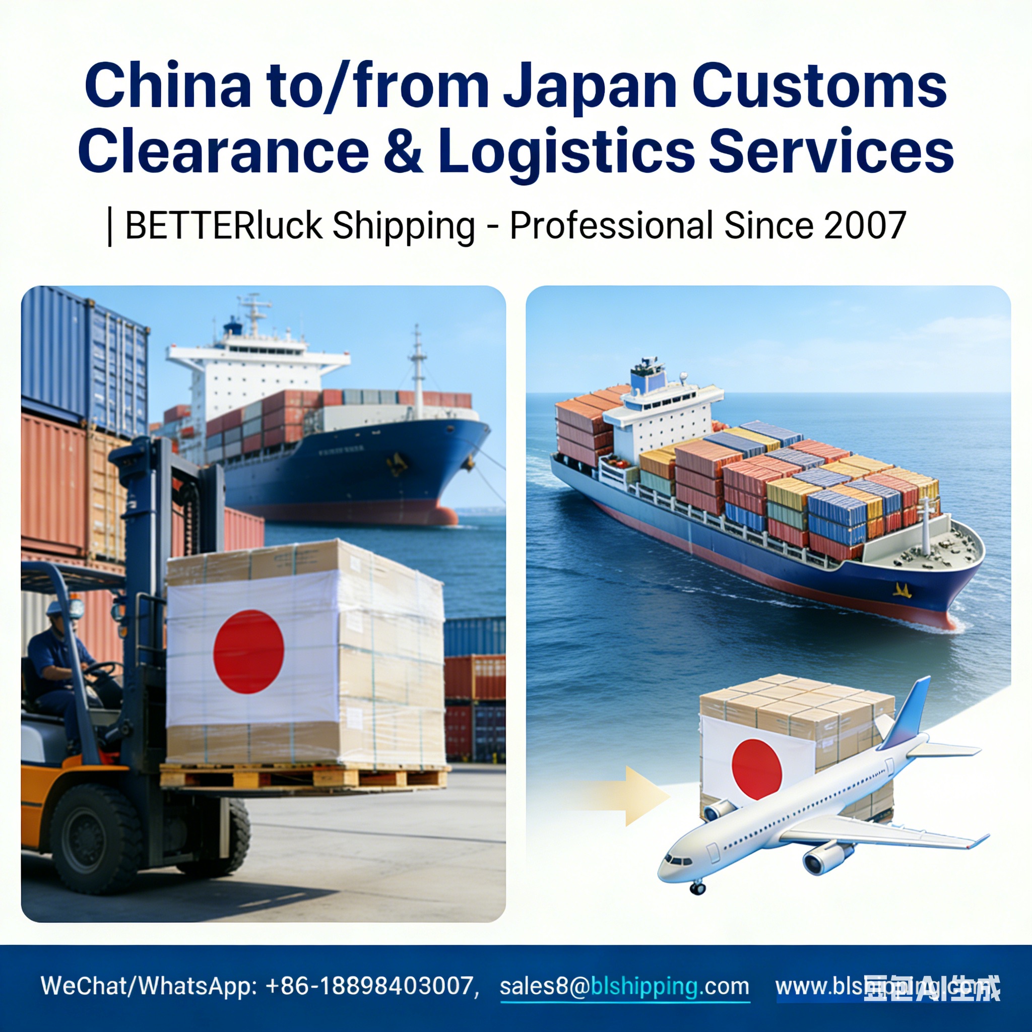 China to/from Japan Customs Clearance & Logistics Services