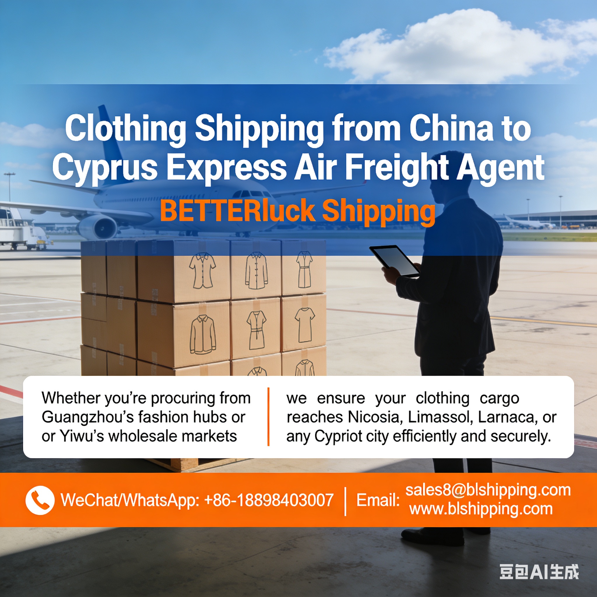 Clothing Shipping from China to Cyprus Express Air Freight agent
