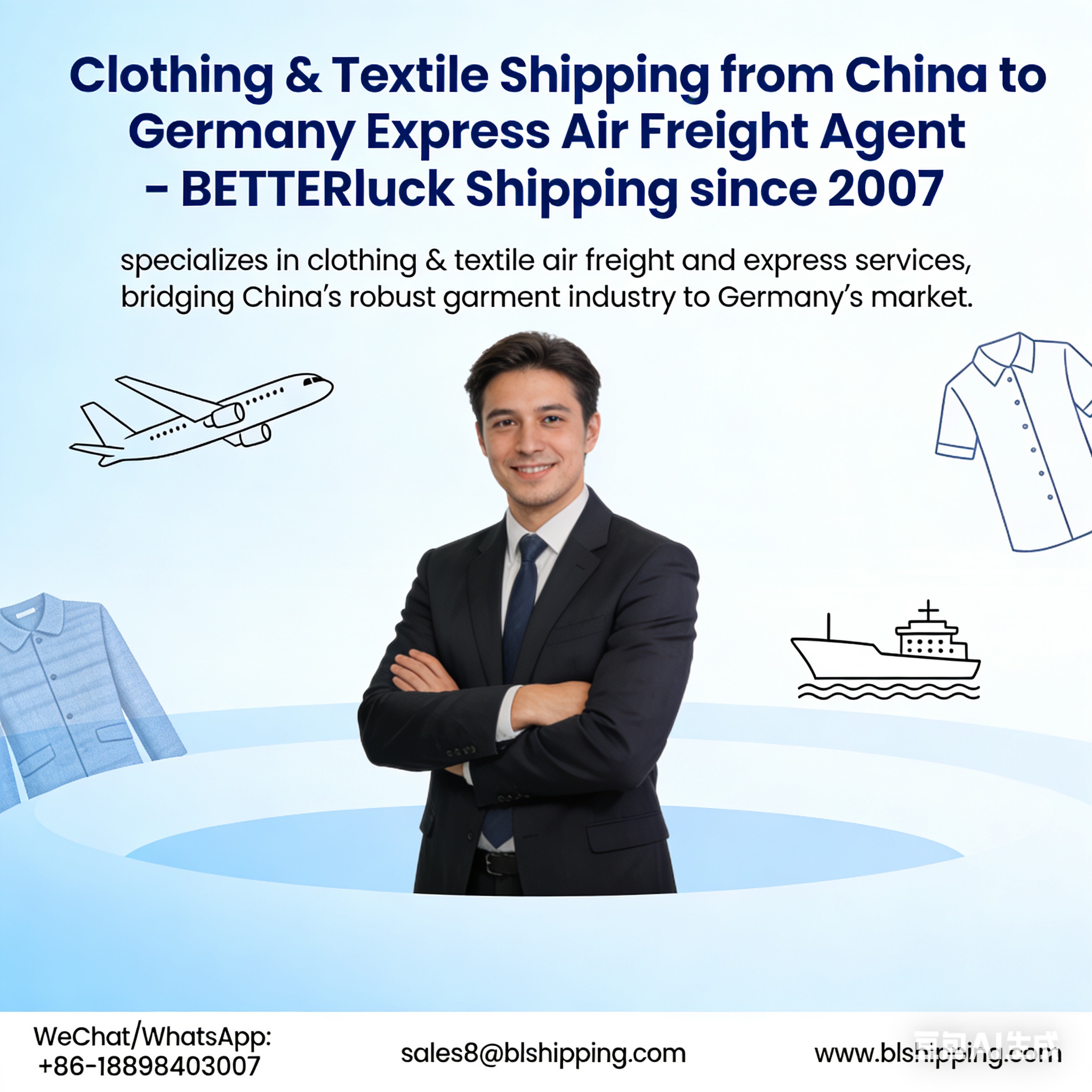 Clothing Shipping from China to Germany Air Freight Express