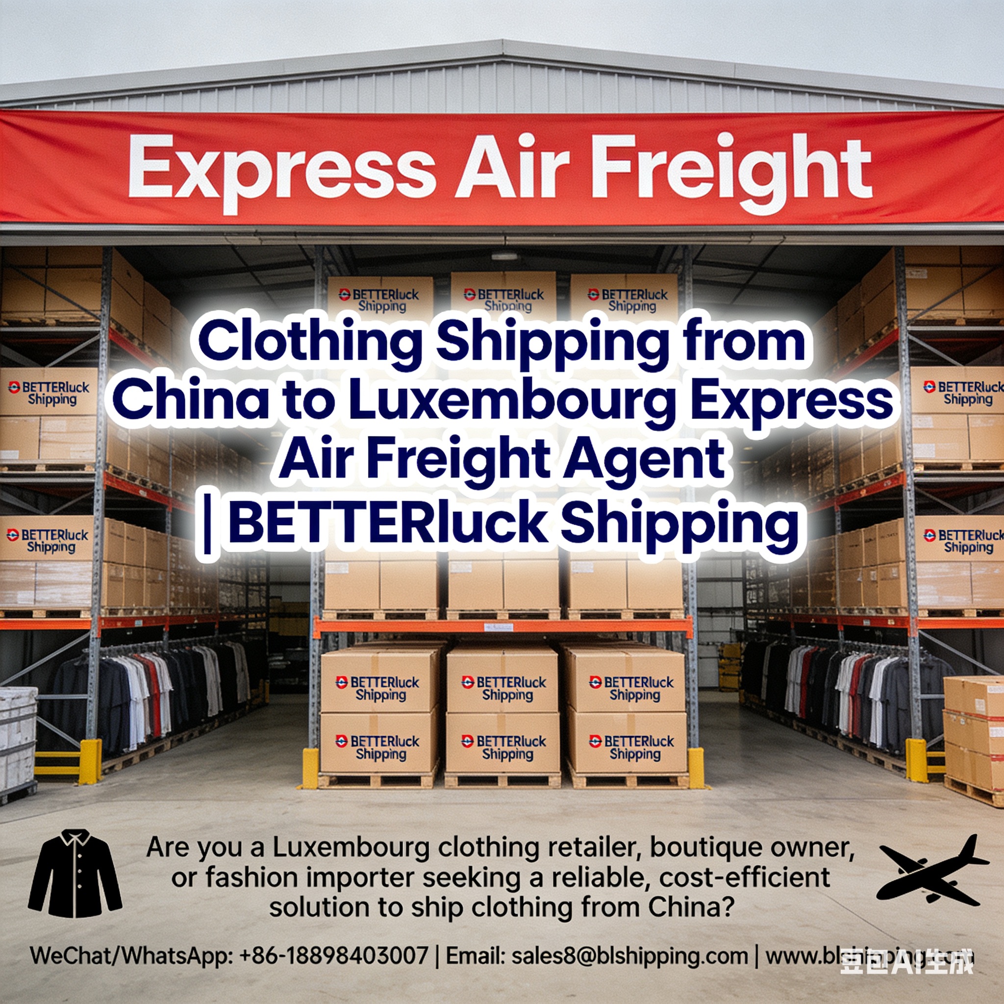 Clothing Shipping from China to Luxembourg Express Air Freight