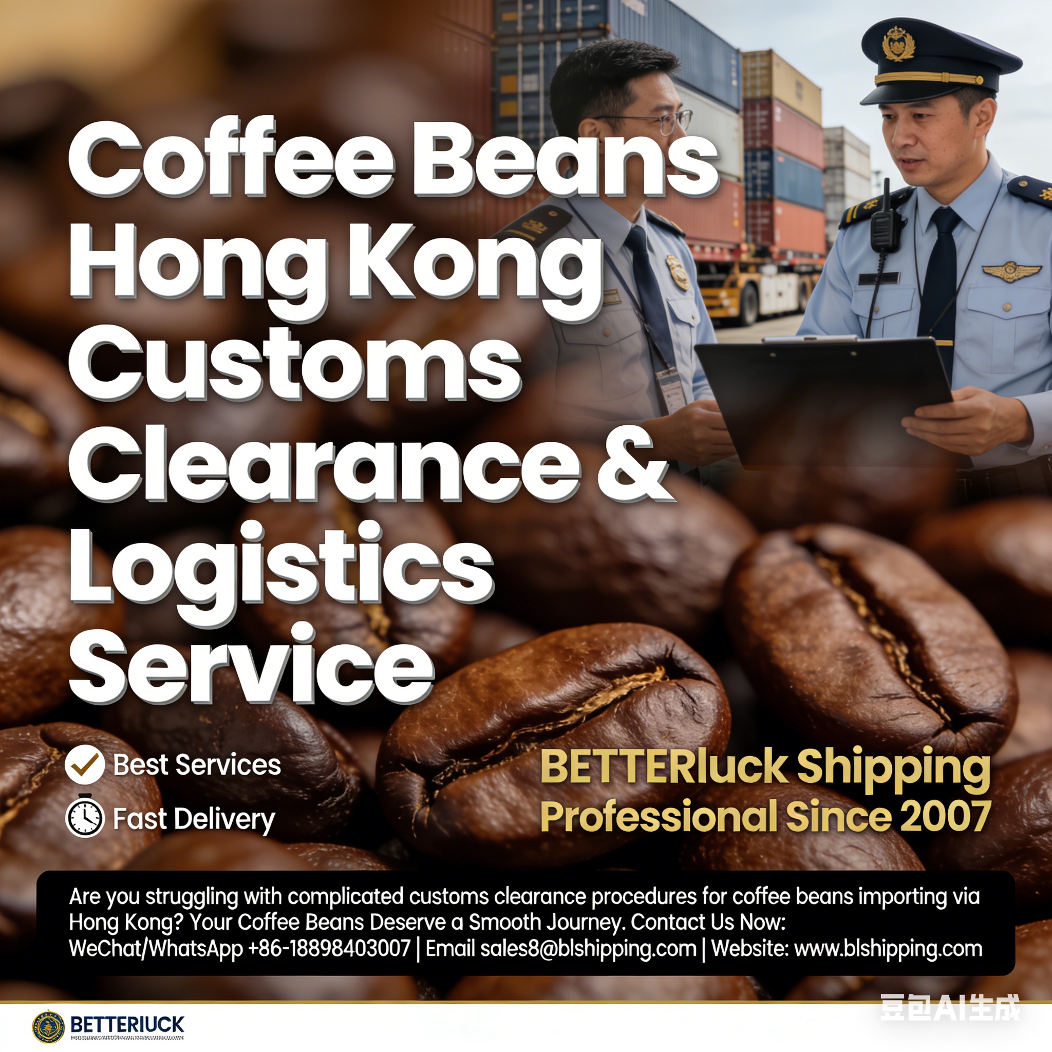 Coffee Beans Hong Kong airport Customs Clearance Logistics
