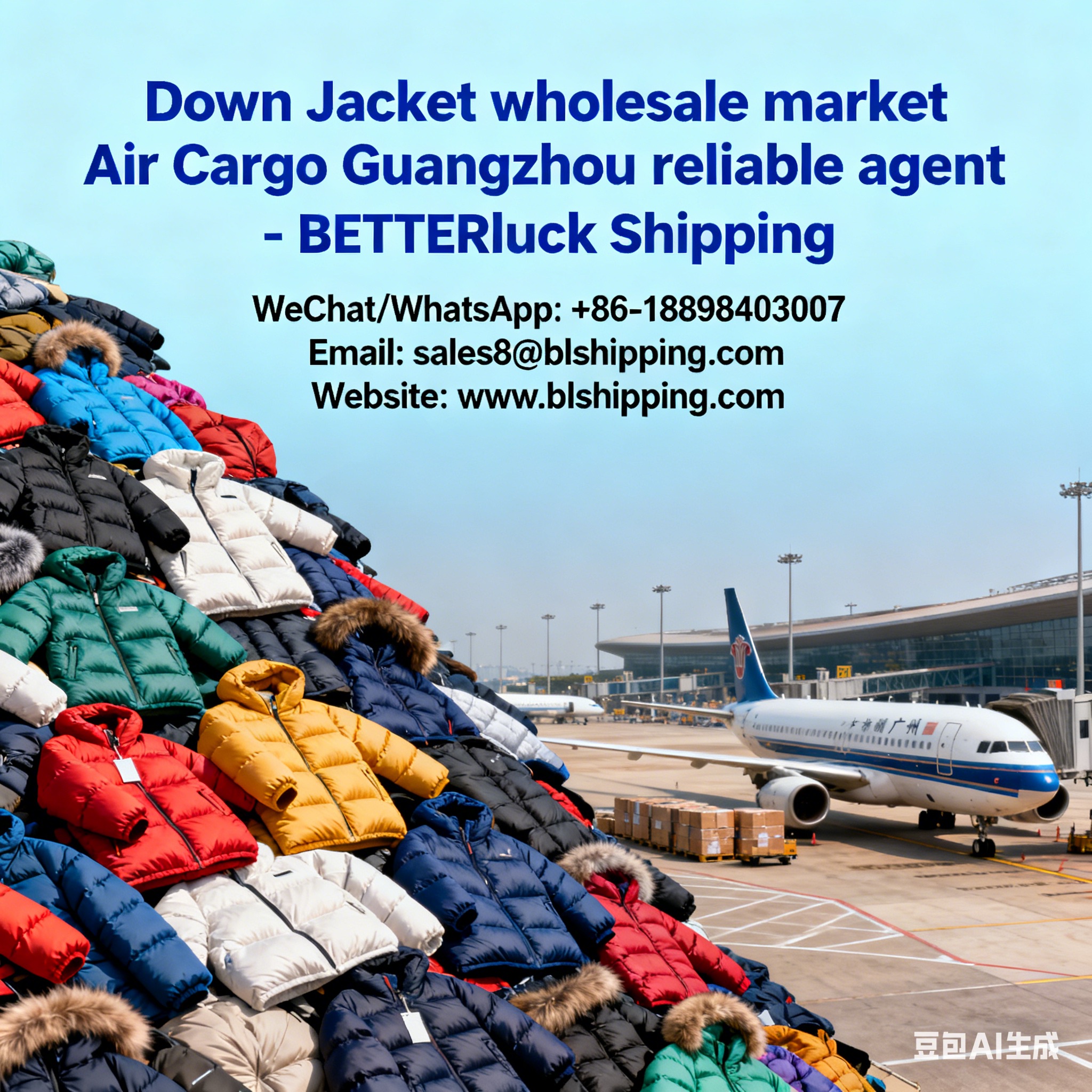 Down Jacket wholesale Air Cargo Guangzhou reliable agent