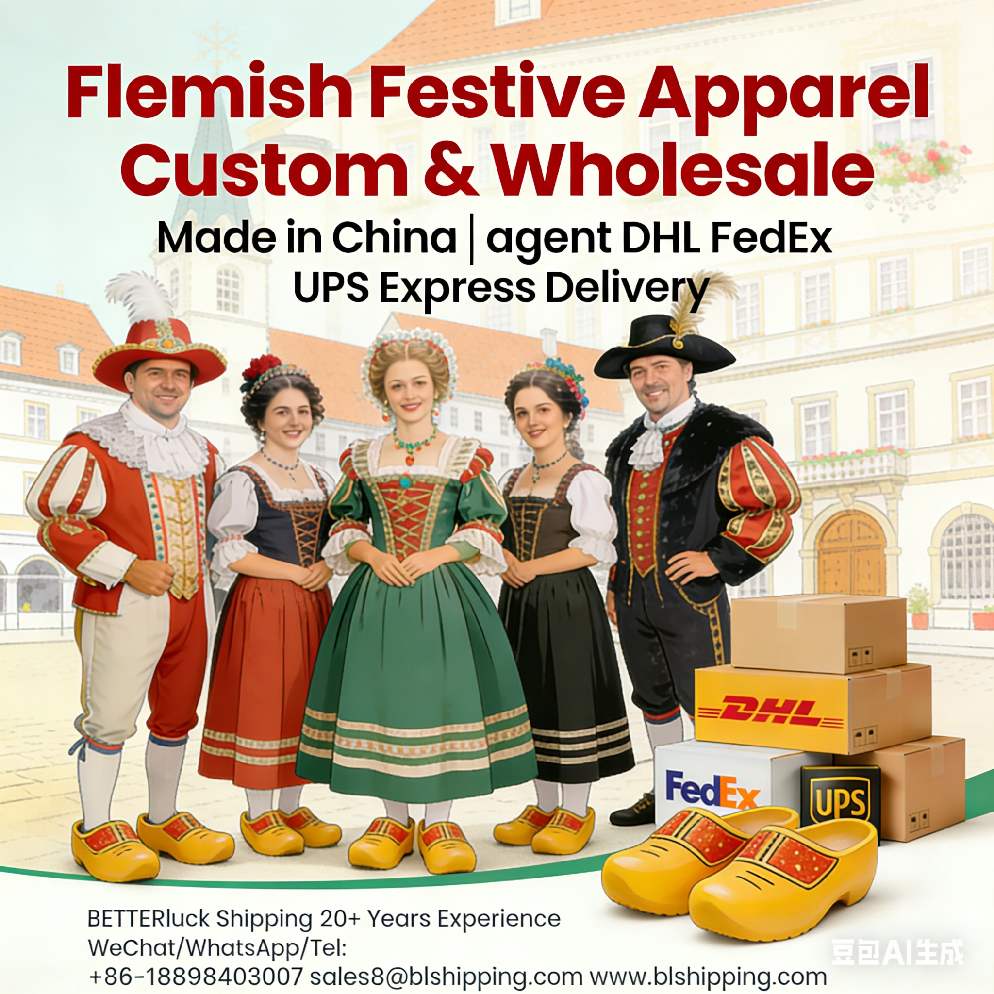 Flemish Festive Apparel China air courier express delivery fast