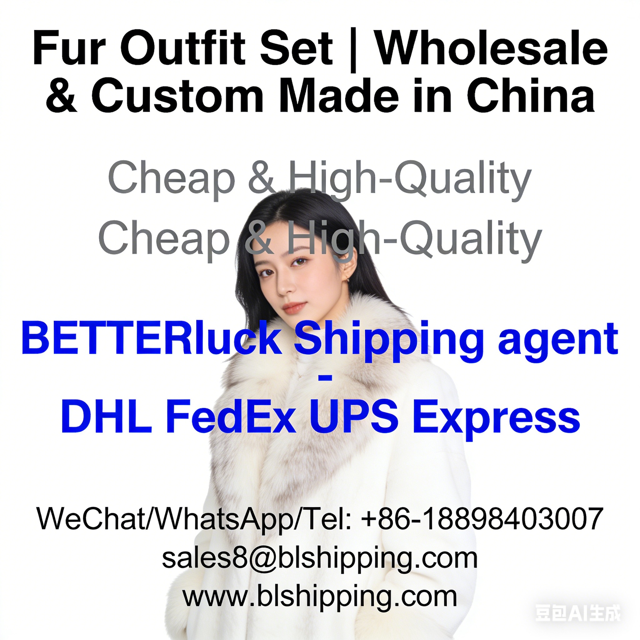 Fur Outfit Set Made in China air courier express delivery fast