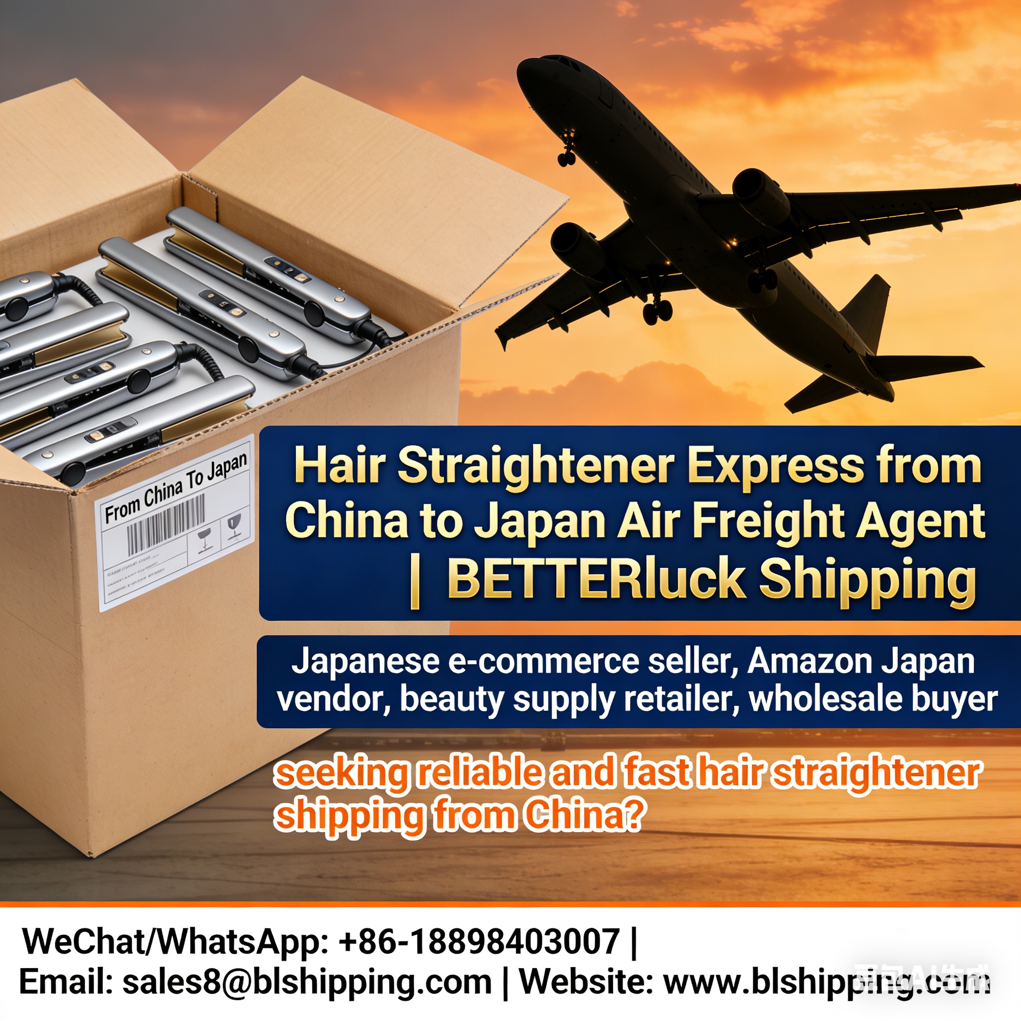 Hair Straightener Express from China to Japan Air Freight Agent
