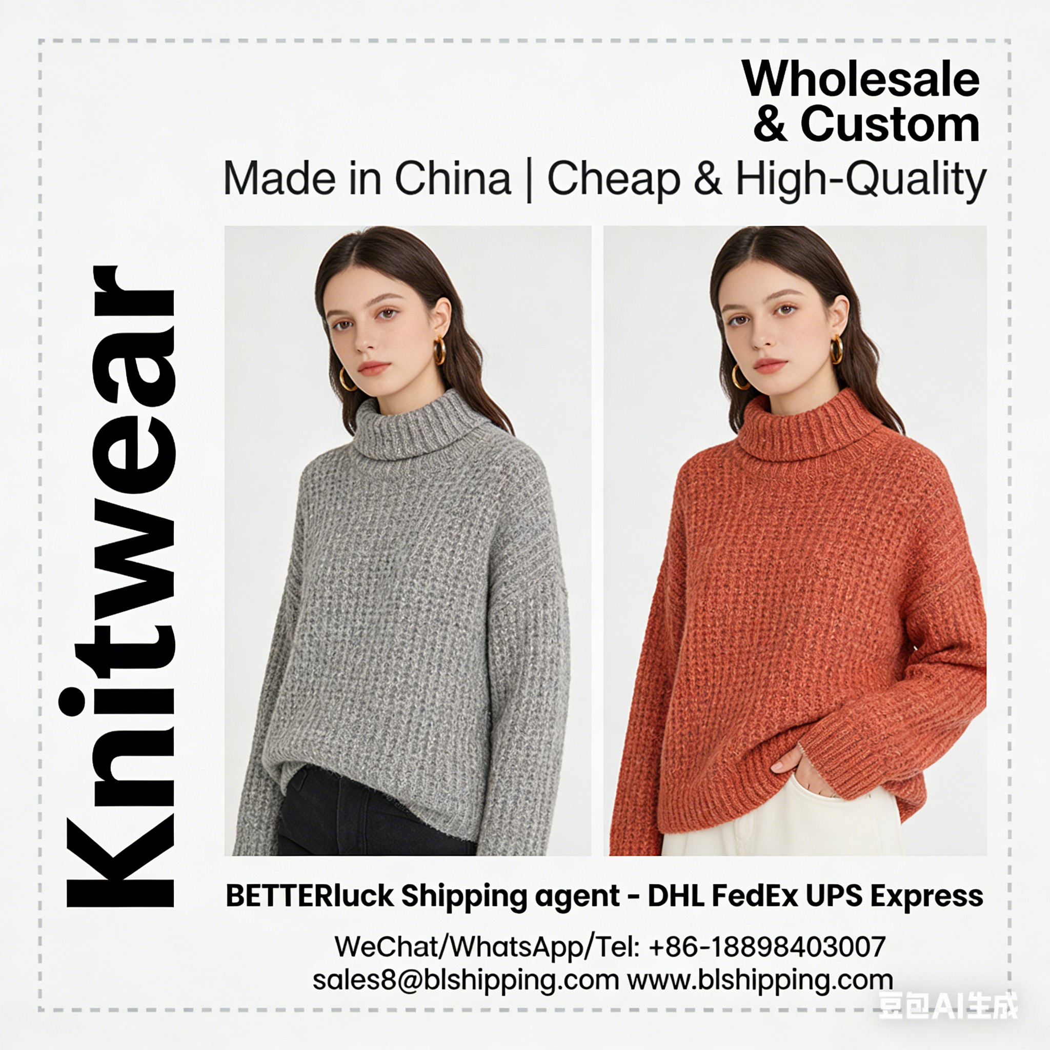 Knitwear Made in China cargo air courier express delivery fast