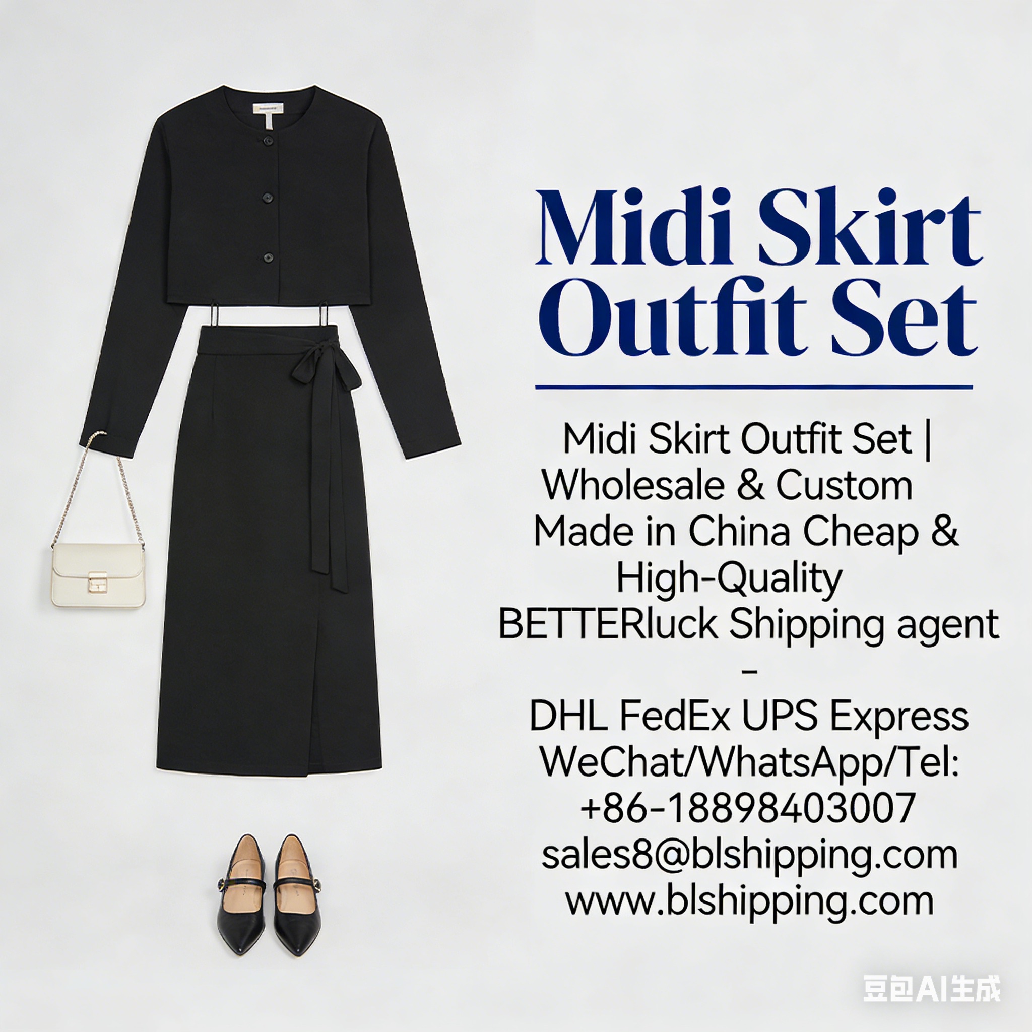 Midi Skirt Outfit Set from China air courier express delivery fast