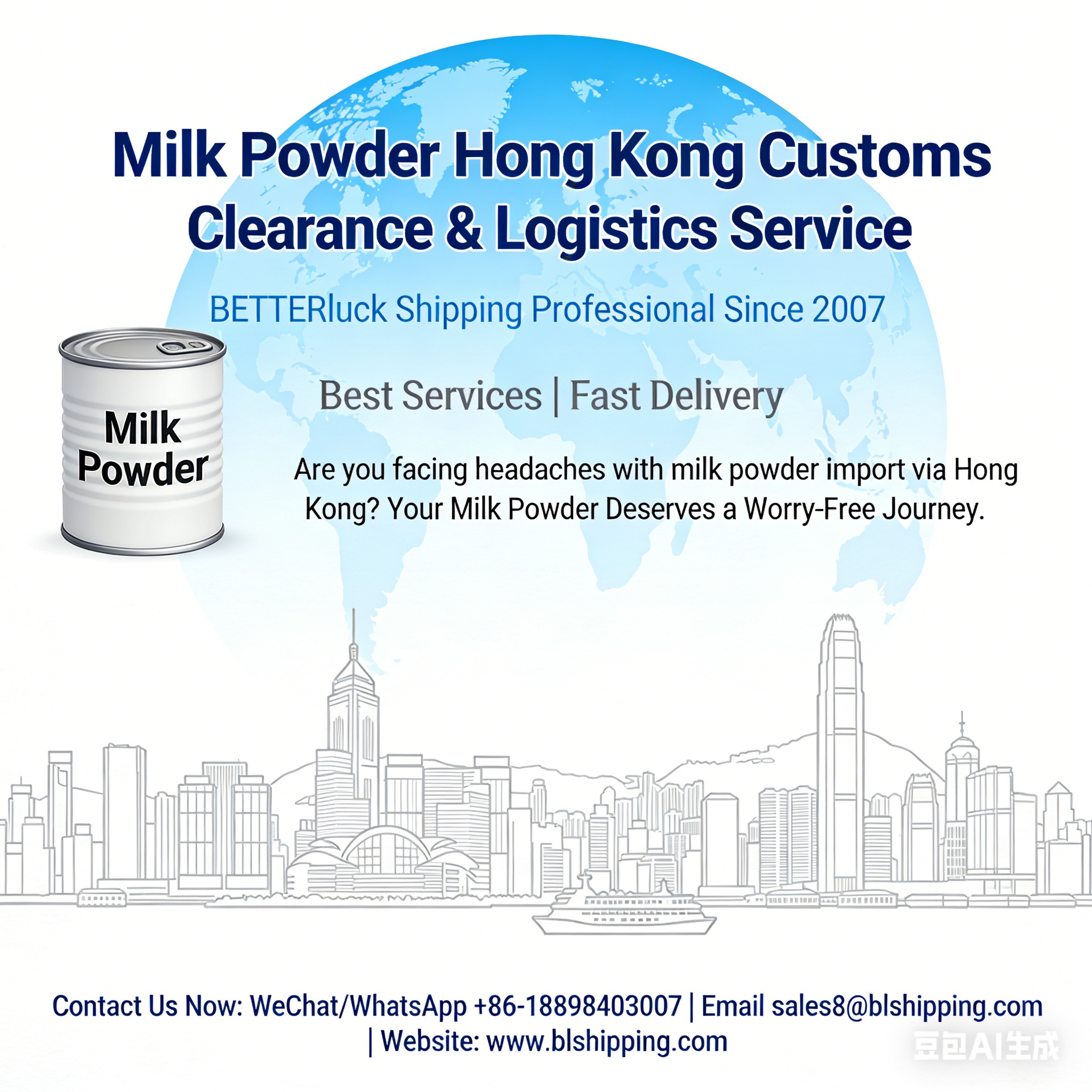 Milk Powder Hong Kong airport Customs Clearance Logistics
