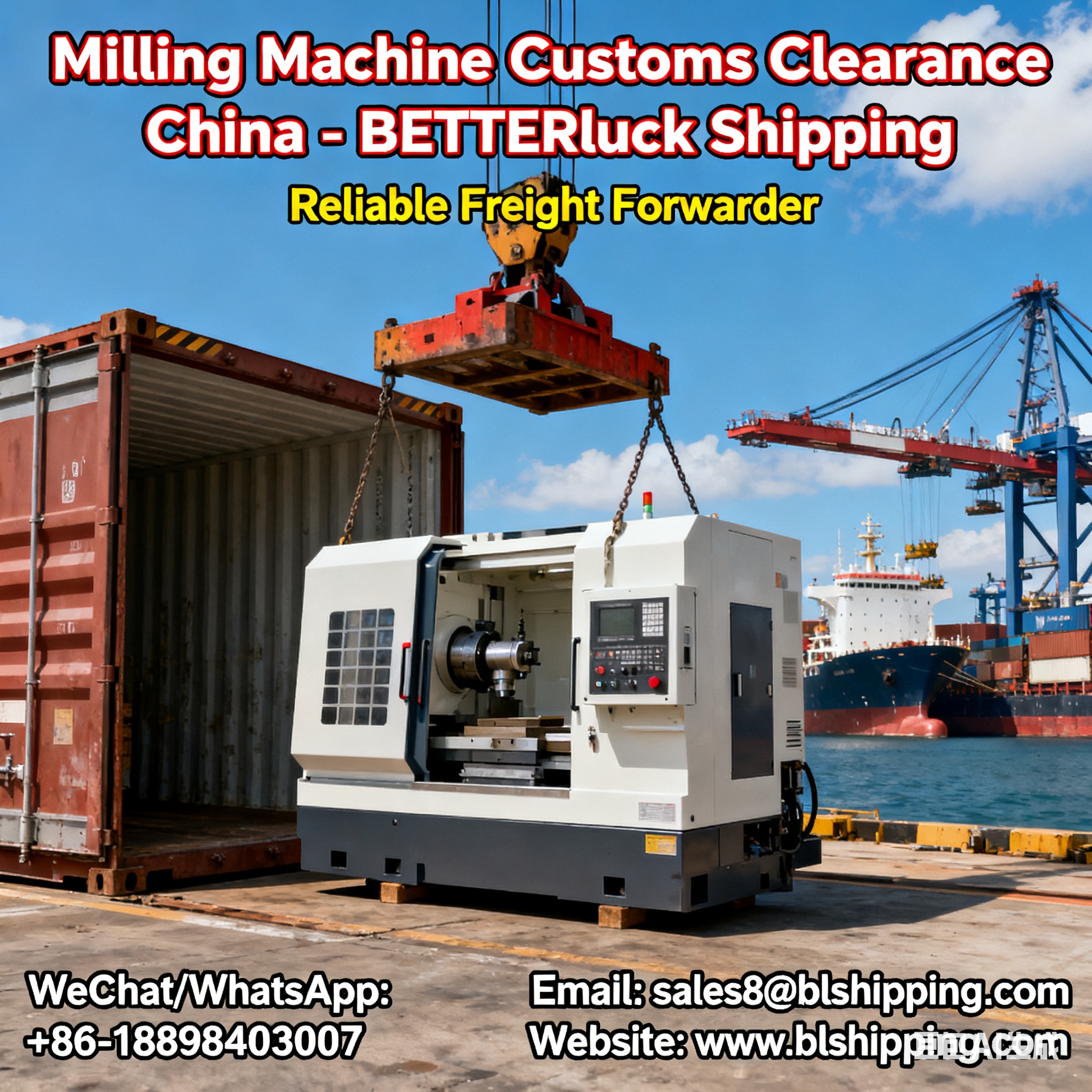 Milling Machine China Customs Clearance Shipping Freight cost