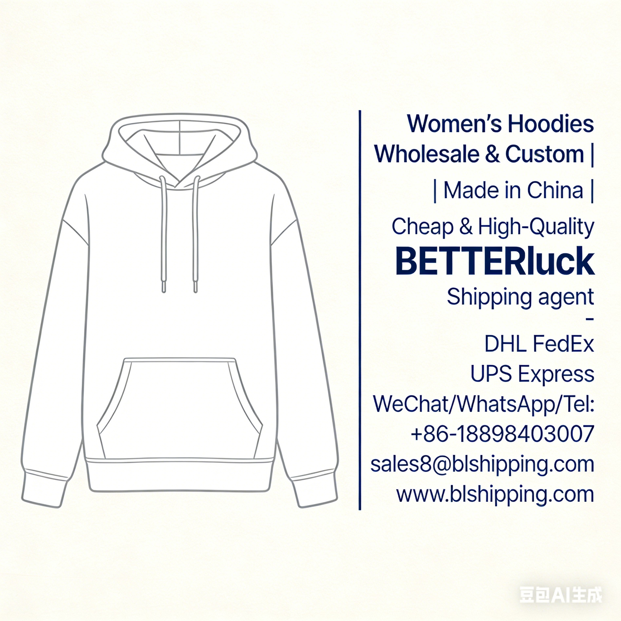 Women’s Hoodies from China air courier express delivery fast