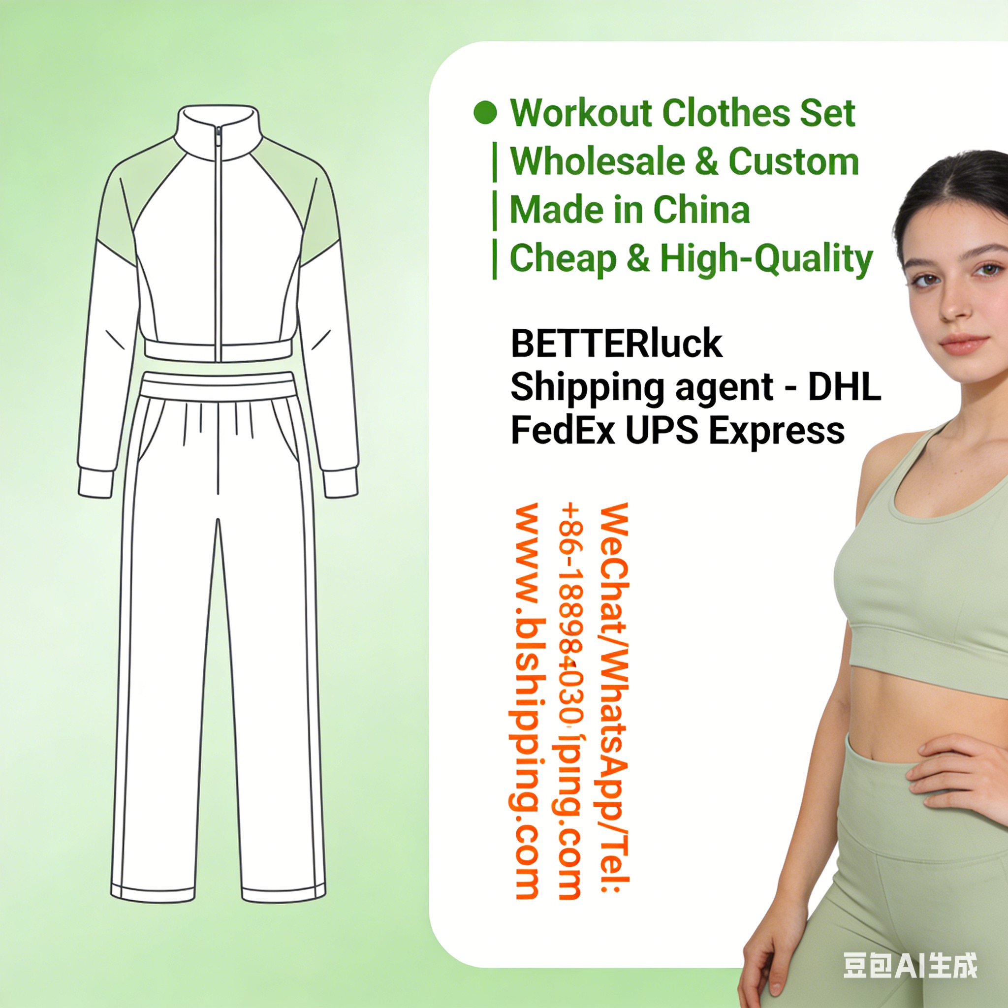 Workout Clothes Set from China air courier express delivery fast