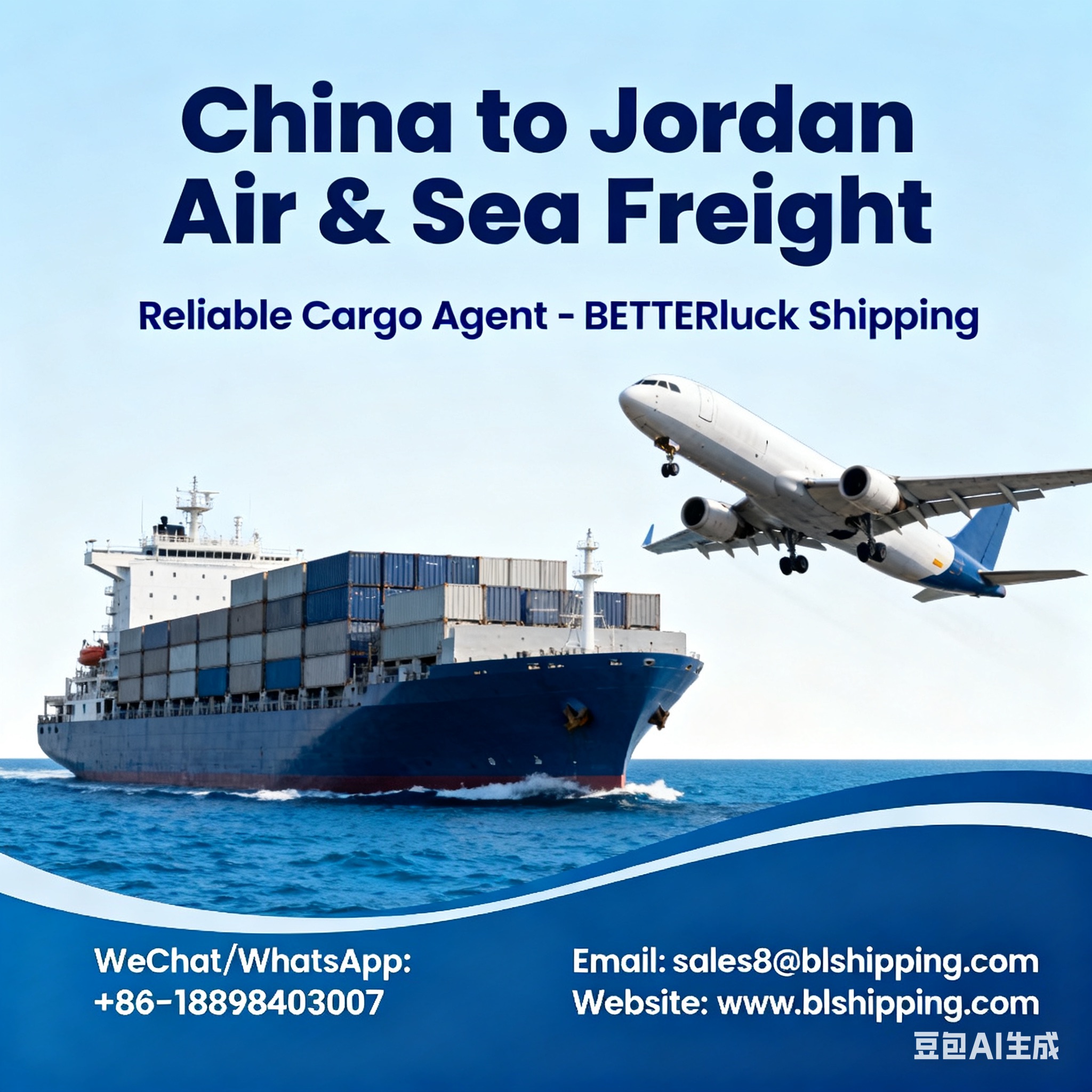 from China to Jordan Air & Sea Freight Reliable Cargo Agent