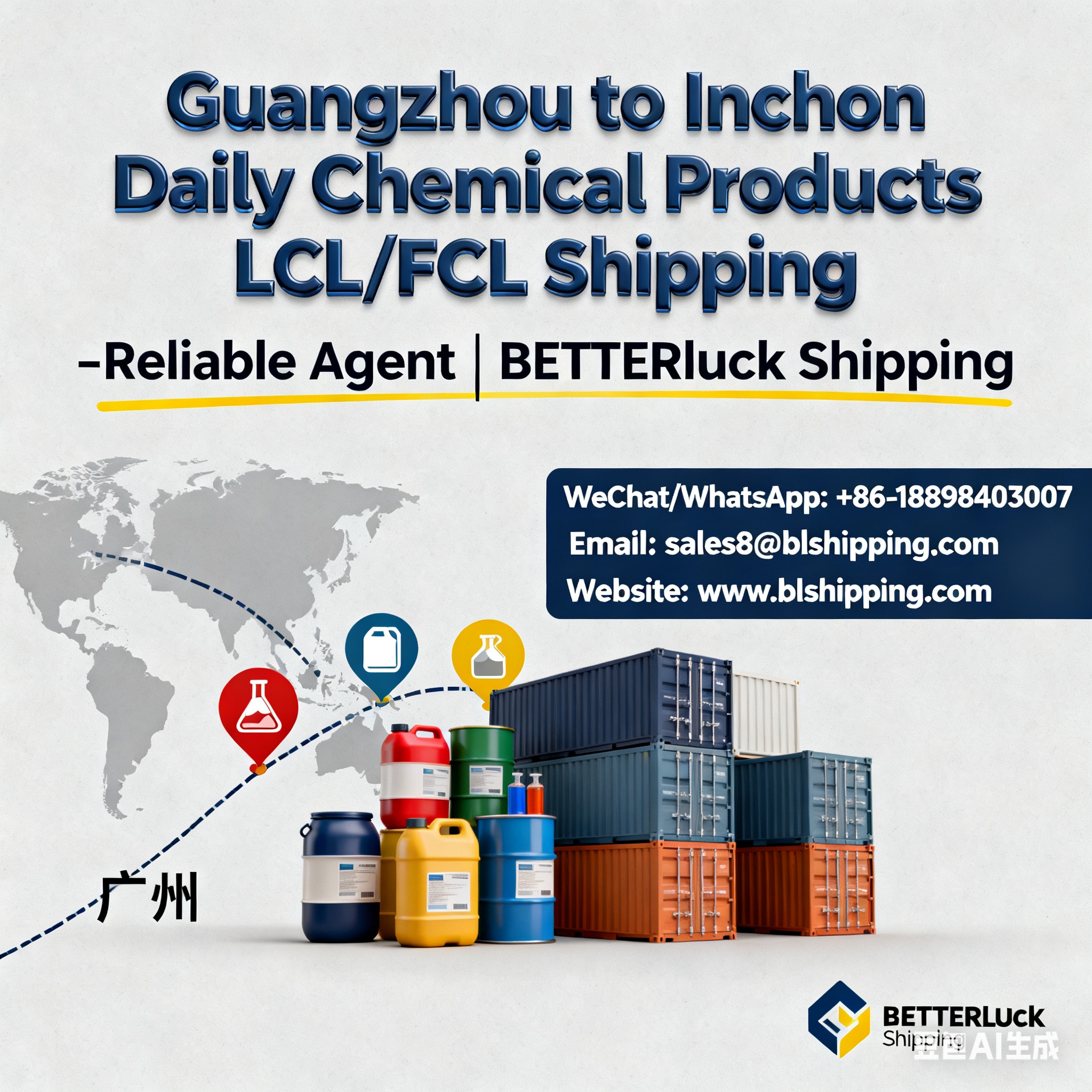 from Guangzhou to Inchon LCL FCL Shipping Reliable Agent