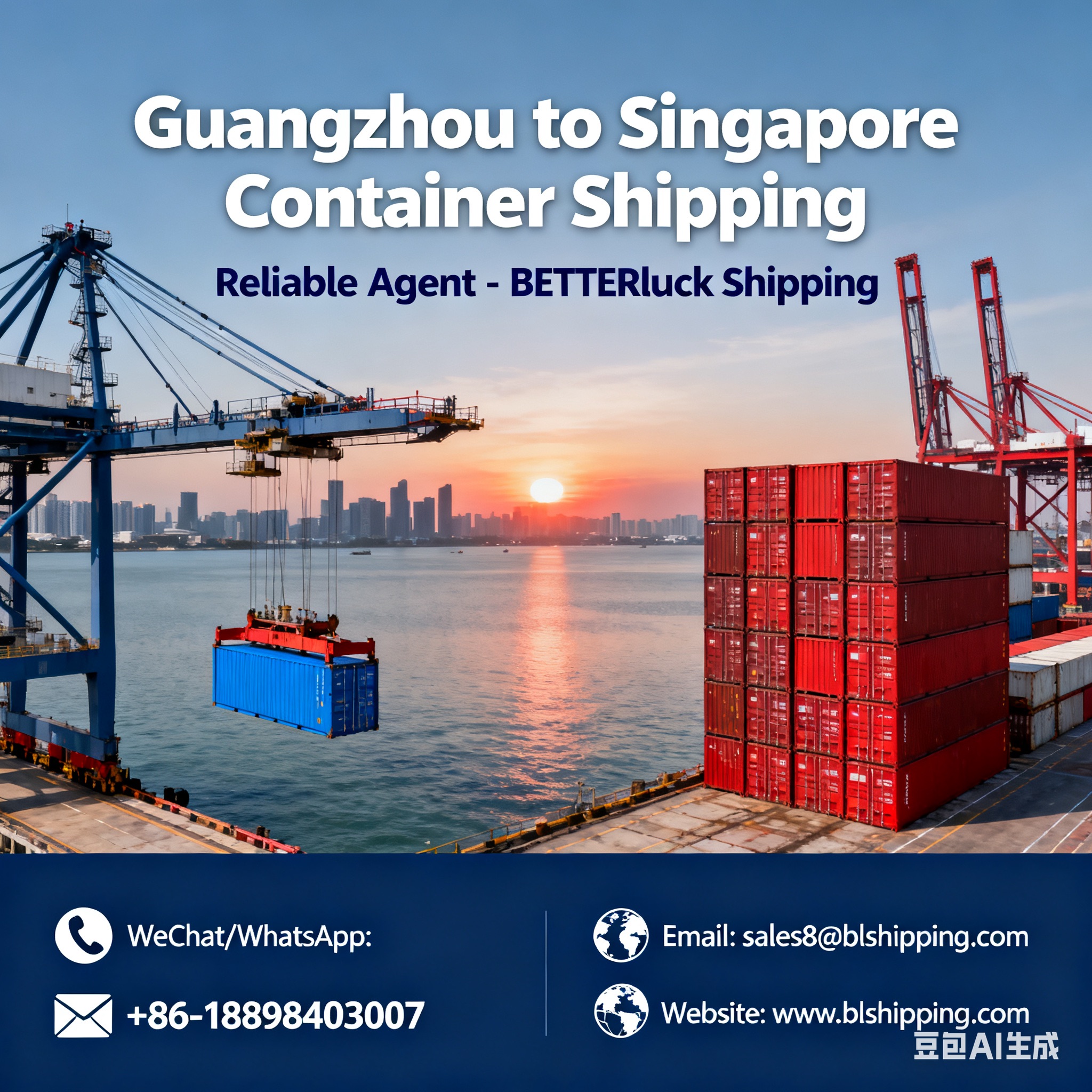 from Guangzhou to Singapore Container FCL Shipping Agent