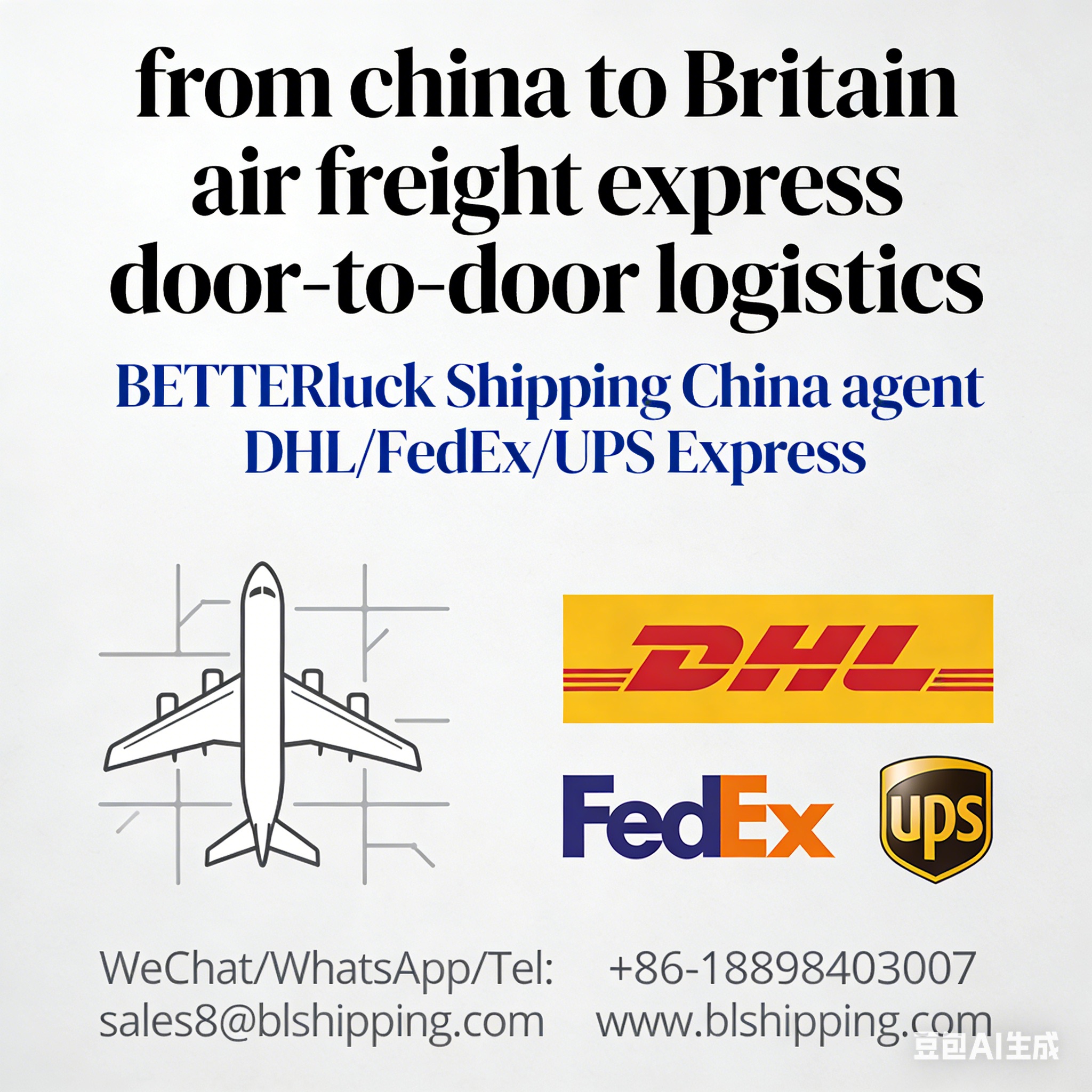 from china to britain air freight express door-to-door logistics
