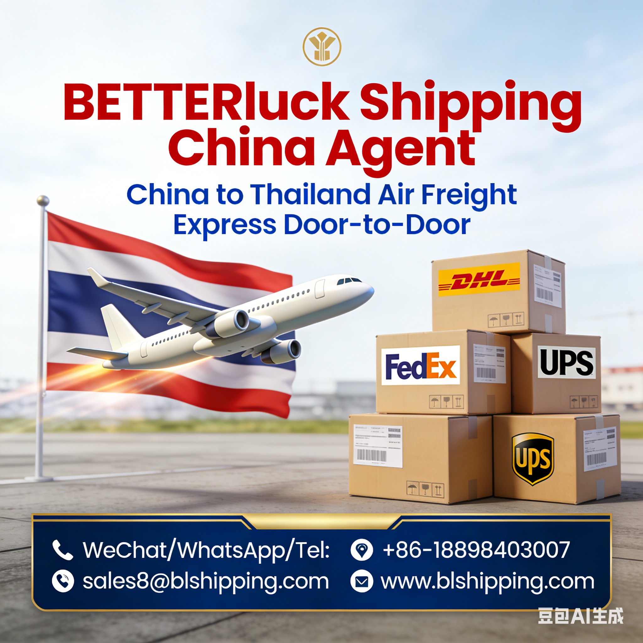 from china to thailand air freight express door-to-door logistics