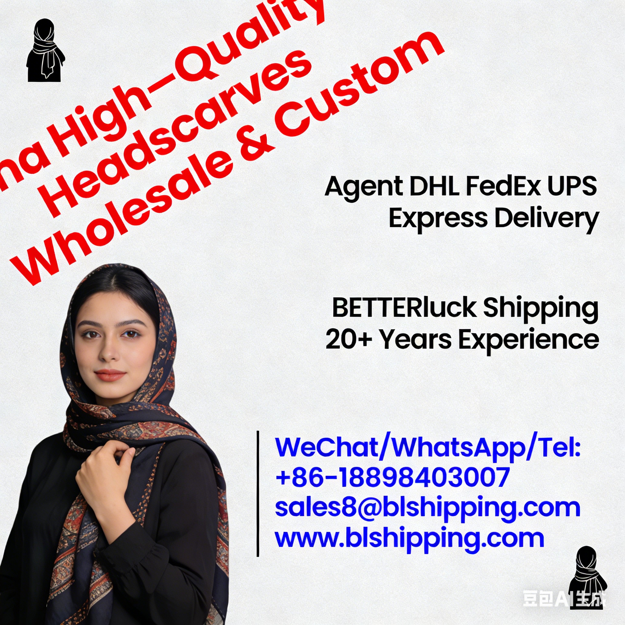 seller Headscarves China cargo air express fast delivery to buyer